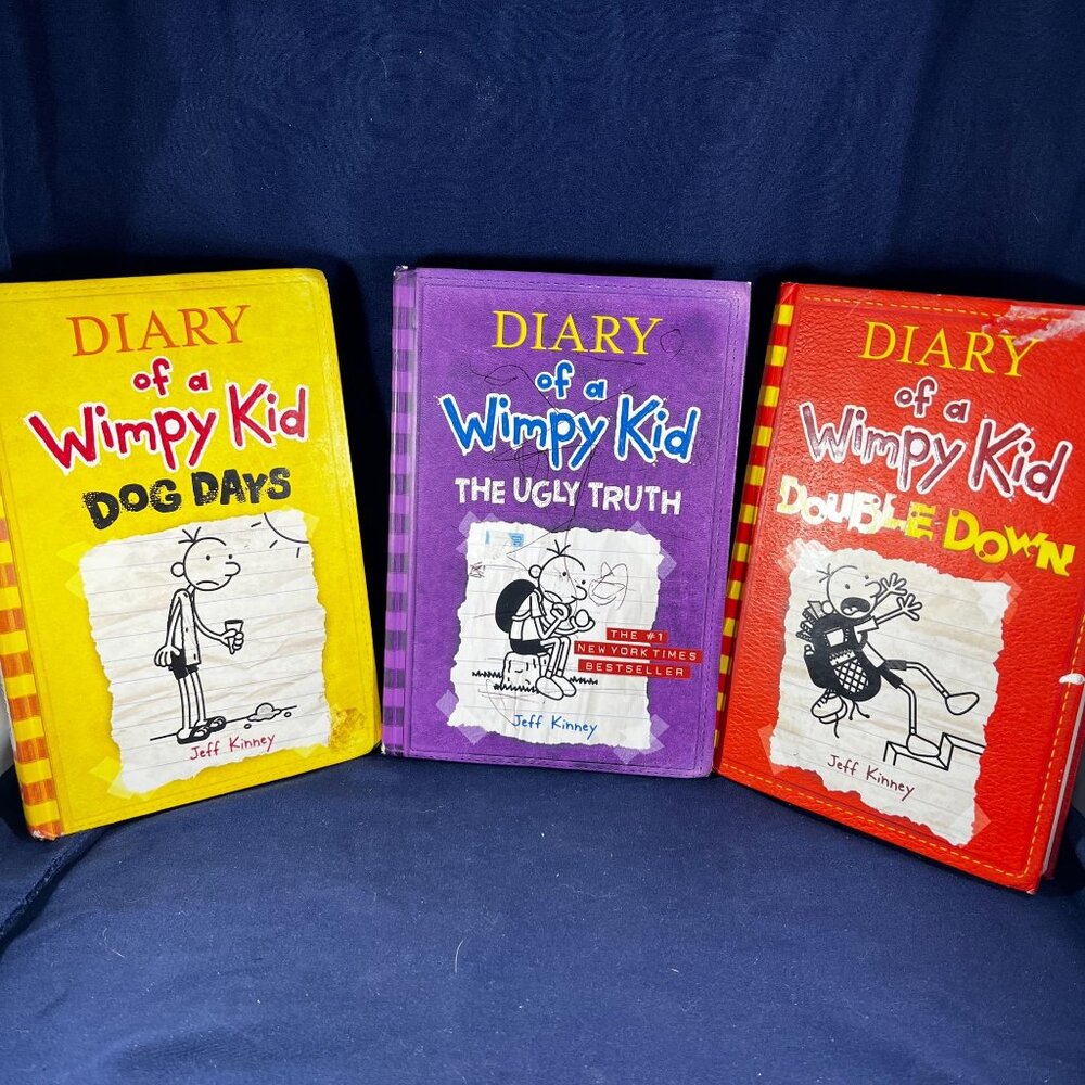 Diary Of A Wimpy Kid Hardcover Book Set: Dog Days The Ugly Truth Double Down By